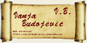 Vanja Budojević vizit kartica